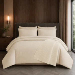 Blanket Set - طقم لحاف مزدوج جكارد مع مسبل 7 قطع