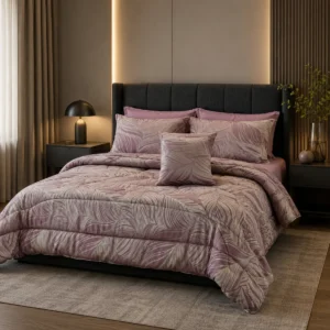 Blanket Set - طقم لحاف مزدوج جكارد مطرز 8 قطع
