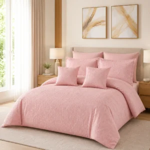 Blanket Set - طقم لحاف مزدوج جكارد مطرز 8 قطع
