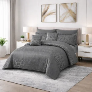 Blanket Set - طقم لحاف مزدوج جكارد مطرز 8 قطع