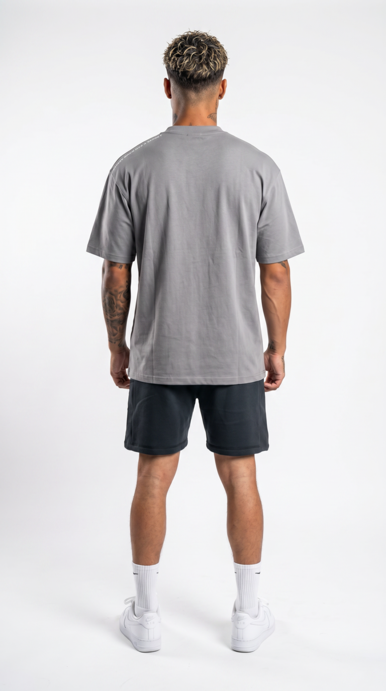 Grey Oversize T-Shirt - الصورة 2