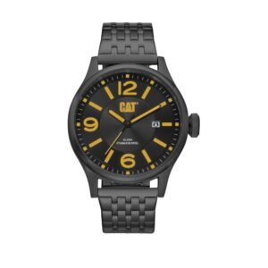 Cat Diam Watch Black, Yellow Dial/ Black SS Strap