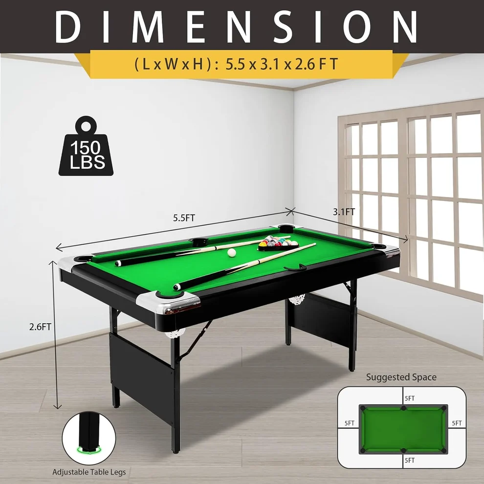 Billiard Wood Table - 7FT - Image 3