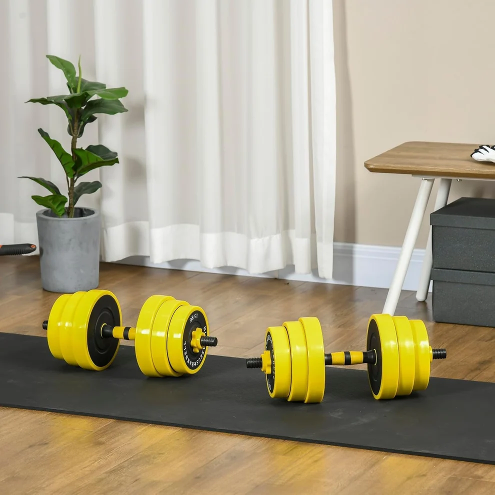 2-1 Adjustable Dumbbells - Barbell Set - الصورة 3
