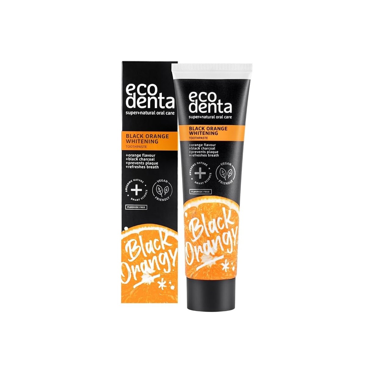 Ecodenta Orange Charcoal Whitening Toothpaste Fluoride Free 100ml