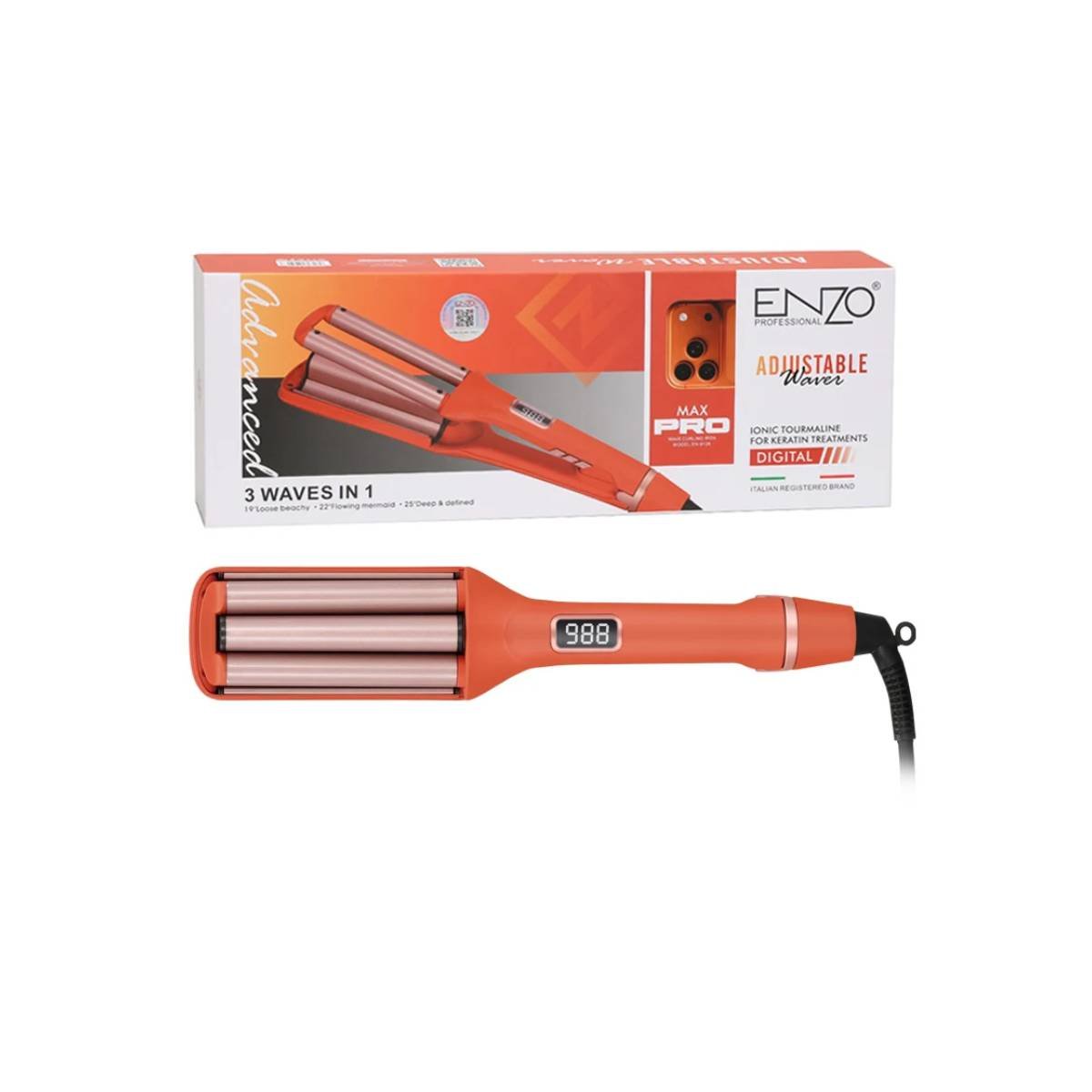 ENZO Adjustable Waver - Advanced 3 Waves in 1 Hair Waver