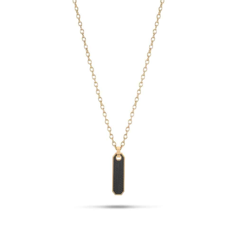 Cat Tread IP Gold Pendant Necklace