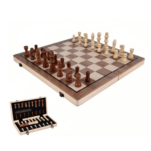 2-1 Wooden Folding Chess - Image 2