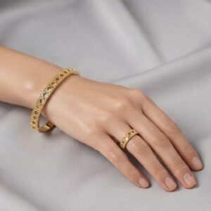 Bracelet and Ring Set Gold Plated
