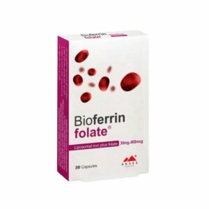BioFerrin Folate Liposomal iron Plus Folate 30 mg/ 400 mcg 30 Capsules