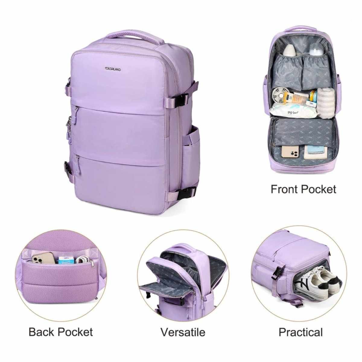 Colorland smart all in one diaper backpack light purple CLD BP242D