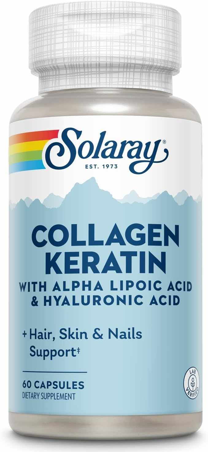 Solaray Collagen Keratin with Alpha Lipoic Acid & Hyaluronic Acid 60 Capsules