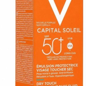 VICHY CAPITAL SOLEIL SPF 50 UVB + UVA DRY TOUCH PROTECTIVE FACE FLUID 50 ML