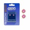 Caflon Pink Cubic Zirconia Earrings 8 mm