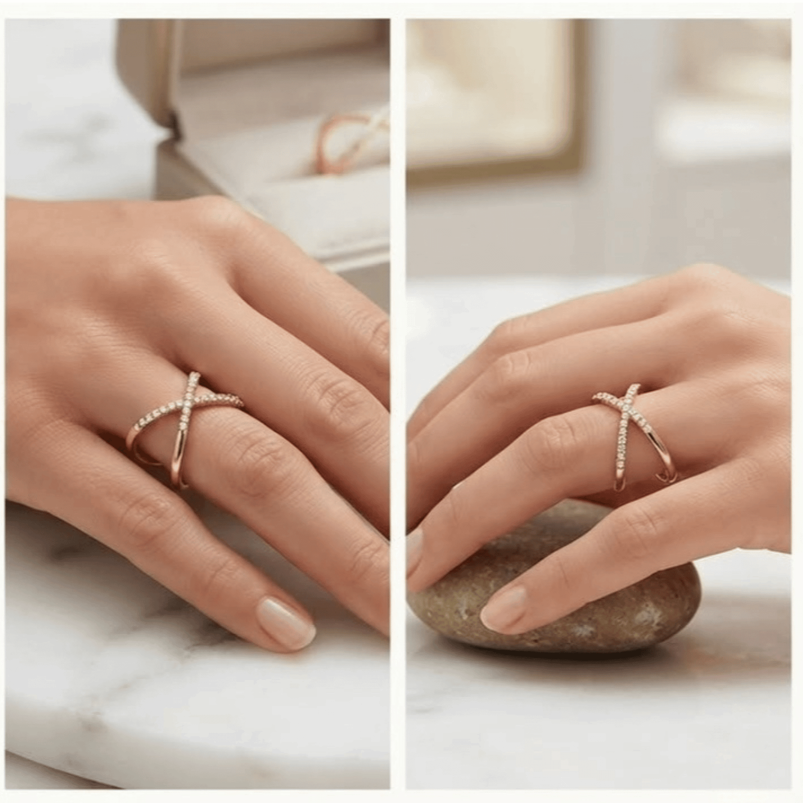 Women Ring 10 Gold Plated