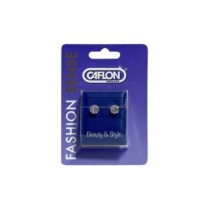 Caflon Stainless Steel Cubic Zirconia Stud Earrings 6 mm