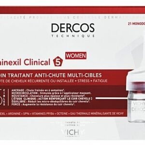 VICHY DERCOS AMPOUL WOMEN AMINEXIL CLINICAL 5 MULTI TARGET ANTI HAIR LOSS CARE 21 PCS IN 6 ML