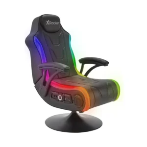 X rocker monsoon rgb 4.1 stereo audio gaming chair with vibrant led lighting - black