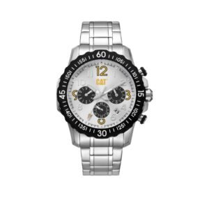 Cat Downforce Multi Watch White Dial/ Silver SS Strap