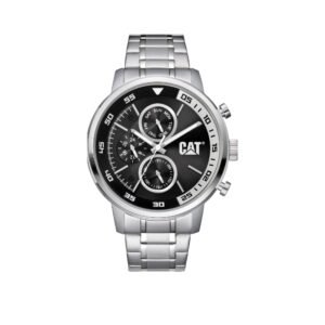 Cat Sail  Black, White Dial/ Silver Stainless Steel Strap Watch