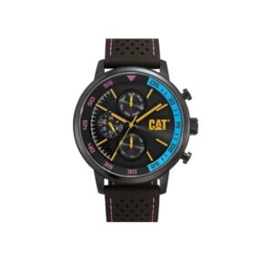 Cat Sail 1.2 Blue, Pink Dial/ Black Silicone Strap Watch