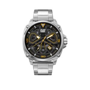 Cat Tokyo Black Dial/ Silver SS Strap Watch