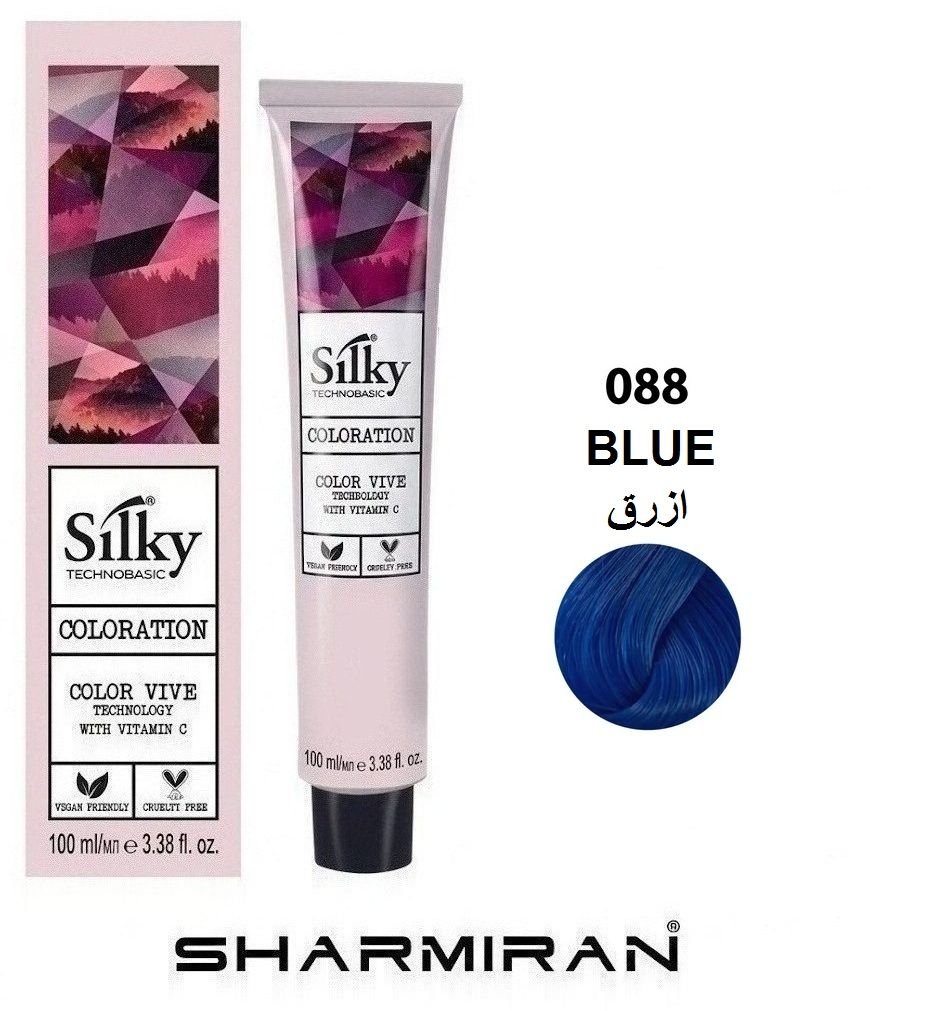SILKY PERMANENT NO 088 HAIR DYE BLUE TUBE 100 ML