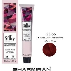 SILKY PERMANENT NO 55.66 HAIR DYE INTENSE LIGHT RED BROWN TUBE 100 ML