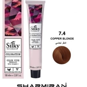 SILKY PERMANENT NO7.4 HAIR DYE COPPER BLONDE TUBE 100 ML