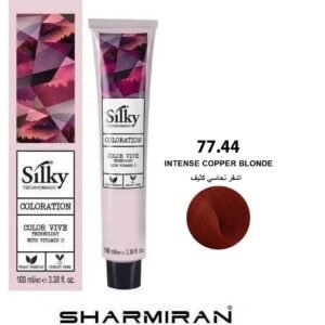 SILKY PERMANENT NO 77.44 HAIR DYE INTENSE COPPER BLONDE TUBE 100 ML