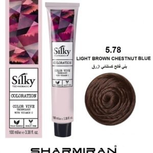 SILKY PERMANENT NO5.78 HAIR DYE LIGHT BROWN CHESTNUT BLUE TUBE 100 ML