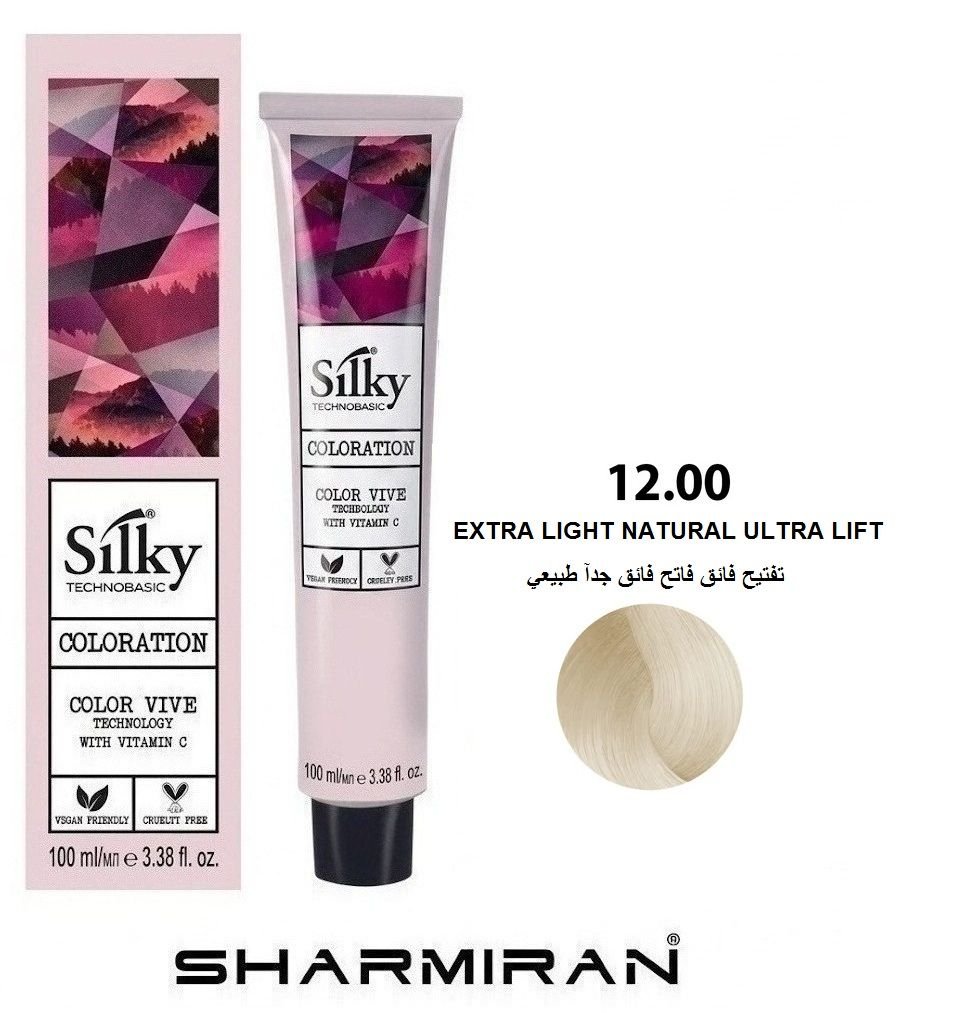 SILKY PERMANENT NO 12.00 HAIR DYE EXTRA LIGHT NATURAL ULTRA LIFT TUBE 100 ML