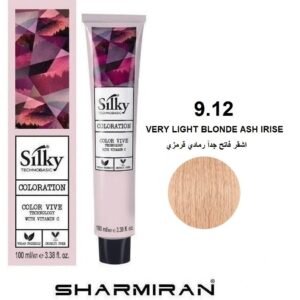 SILKY PERMANENT NO9.12 HAIR DYE VERY LIGHT BLONDE ASH IRISE TUBE 100 ML