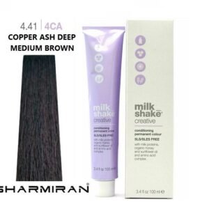 MILK SHAKE CREATIVE HAIR DYE NO4.41 4CA COPPER ASH DEEP MEDIUM BROWN 100 ML