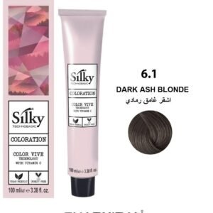 SILKY PERMANENT NO6.1 HAIR DYE DARK ASH BLONDE TUBE 100 ML