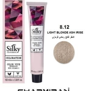 SILKY PERMANENT NO8.12 HAIR DYE LIGHT BLONDE ASH IRISE TUBE 100 ML