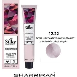 SILKY PERMANENT NO 12.22 HAIR DYE EXTRA LIGHT ANTI YELLOW ULTRA LIFT TUBE 100 ML