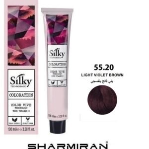 SILKY PERMANENT NO 55.20 HAIR DYE LIGHT VIOLET BROWN TUBE 100 ML
