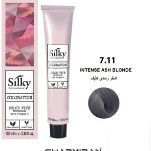 SILKY PERMANENT NO7.11 HAIR DYE INTENSE ASH BLONDE TUBE 100 ML