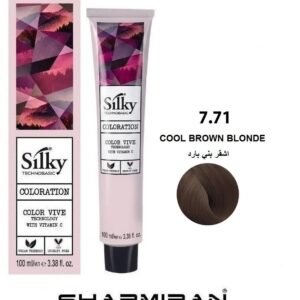 SILKY PERMANENT NO7.71 HAIR DYE COOL BROWN BLONDE TUBE 100 ML