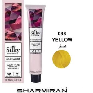 SILKY PERMANENT NO 033 HAIR DYE YELLOW TUBE 100 ML