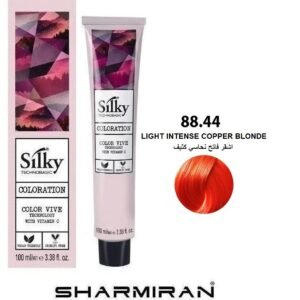 SILKY PERMANENT NO 88.44 HAIR DYE LIGHT INTENSE COPPER BLONDE TUBE 100 ML