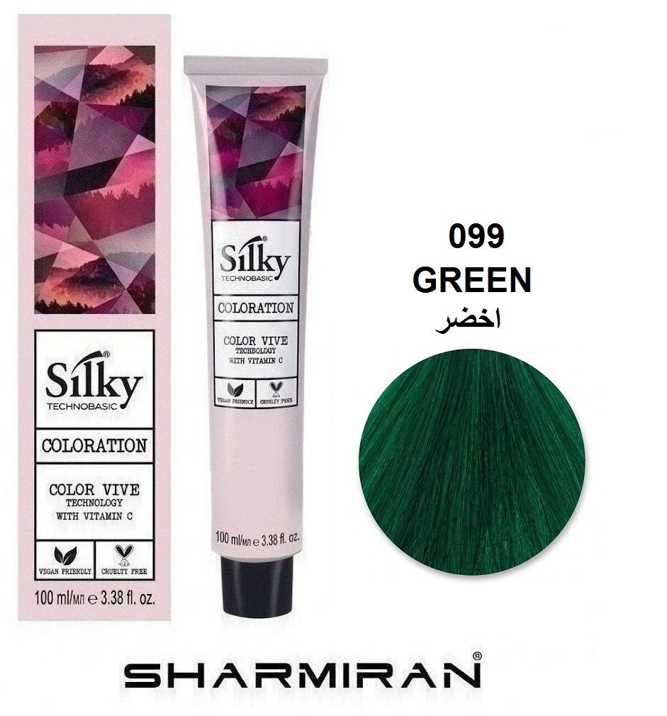 SILKY PERMANENT NO 099 HAIR DYE GREEN TUBE 100 ML