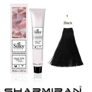 SILKY PERMANENT NO.1 HAIR DYE BLACK TUBE 100 ml