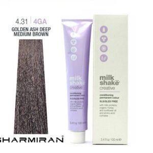 MILK SHAKE CREATIVE HAIR DYE NO4.31 4GA GOLDEN ASH DEEP MEDIUM BROWN 100 ML