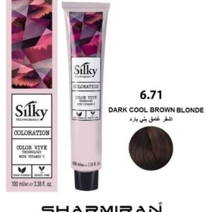 SILKY PERMANENT NO6.71 HAIR DYE DARK COOL BROWN BLONDE TUBE 100 ML