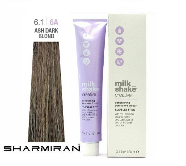 MILK SHAKE CREATIVE HAIR DYE NO6.1 6A ASH DARK BLOND 100 ML