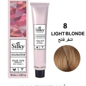 SILKY PERMANENT NO.8 HAIR DYE LIGHT BLONDE TUBE 100 ML