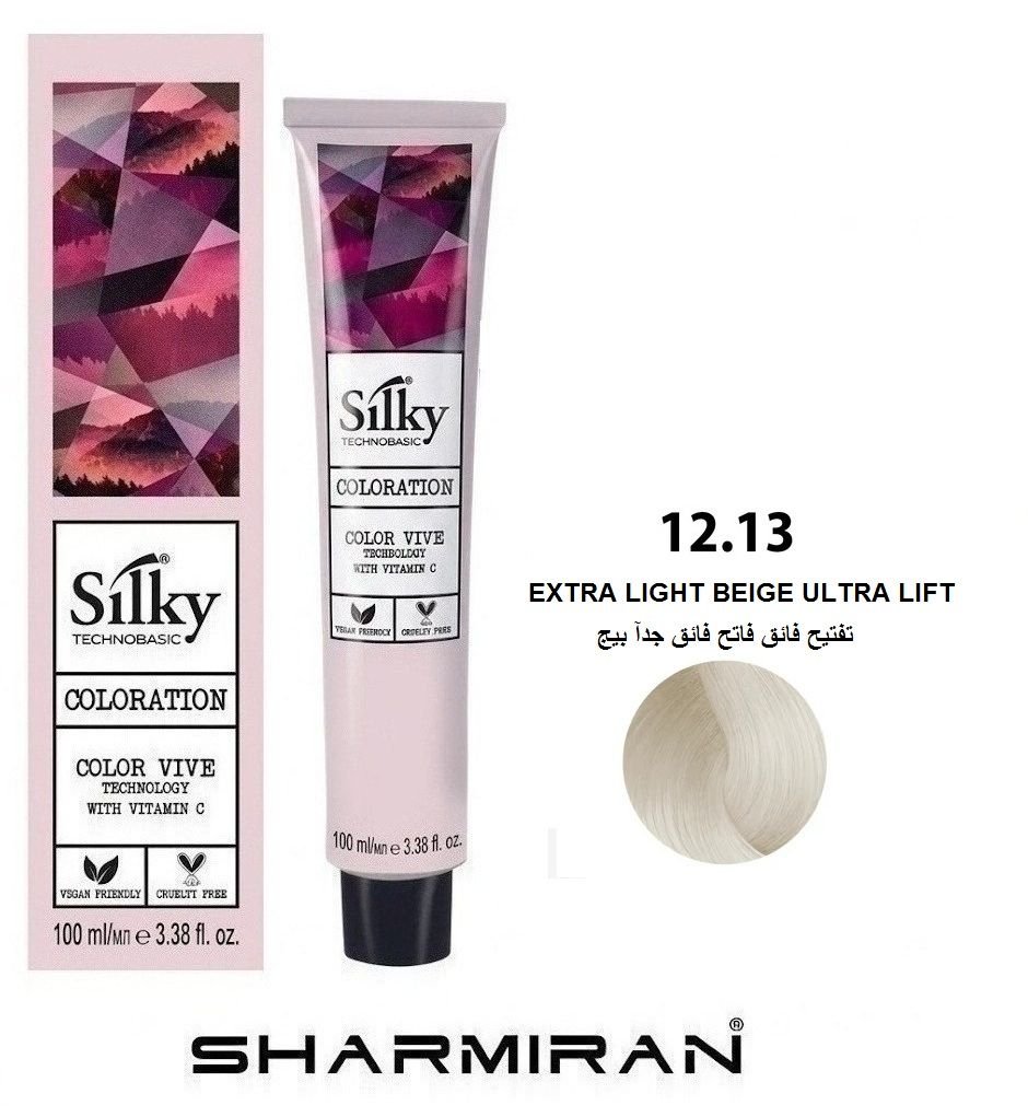 SILKY PERMANENT NO 12.13 HAIR DYE EXTRA LIGHT BEIGE ULTRA LIFT TUBE 100 ML