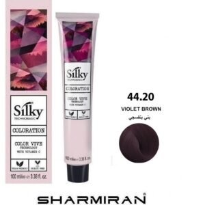 SILKY PERMANENT NO 44.20 HAIR DYE VIOLET BROWN TUBE 100 ML